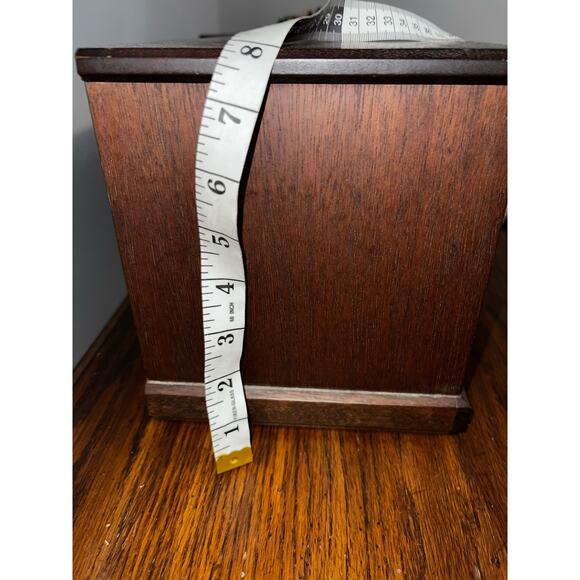 Vintage Mele Wooden Jewelry Dresser Box 7 Drawer Japan Jewel Case Velvet Drawers - Picture 3 of 9